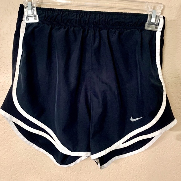 Nike Pants - Nike Dri-Fit Shorts XS Dark Navy Blue White Trim Athletic Running Bikini Liner